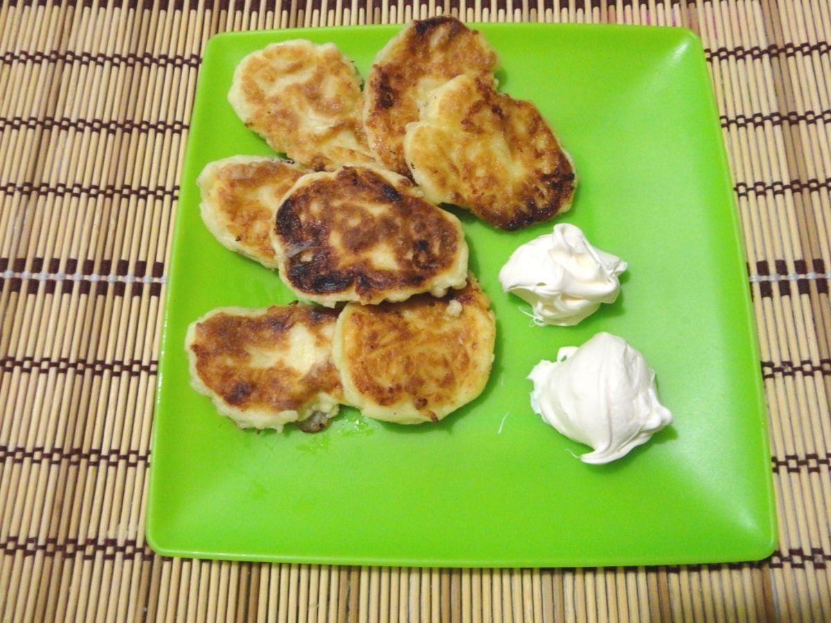 Творожные сырники с яблоками