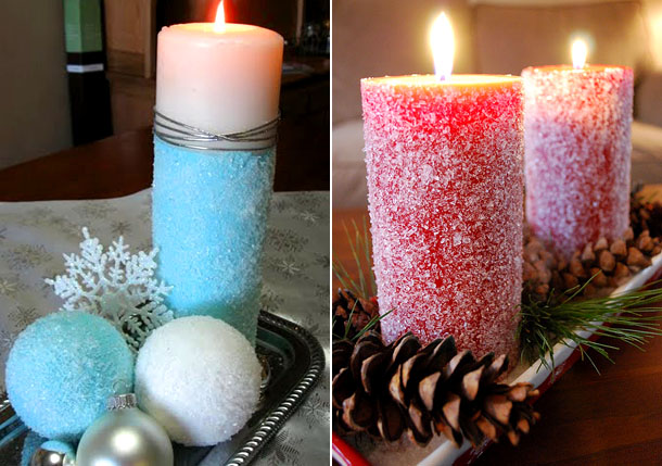 Новогодние свечи своими руками 2017