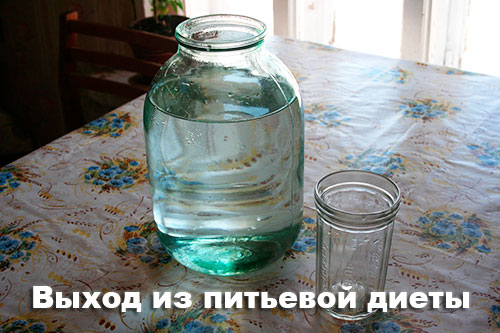 Выход из питьевой диеты – как правильно это сделать?