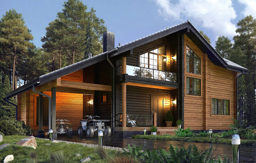 Как построить уникальный дом из дерева